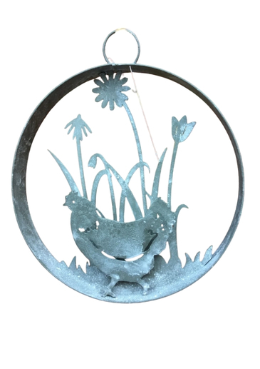 Hanging Decoration - Metal Chicken Gift - Gisela Graham